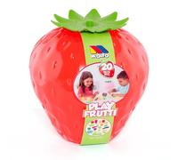 Molto - Contenitore con 20 Blocchi a Forma di Fragola | Frutta Giocattolo | Alimenti Giocattolo | Accessori da Cucina per Bambini | + 18 Mesi