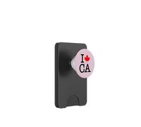 Molto educato Rosso Nero I Love Canada Foglia D'acero PopSockets PopWallet per MagSafe