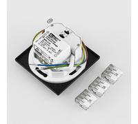 Molto Luce lampada a incasso con luci LED Wall 68 R Sina IP44 SQ, nera Molto Luce