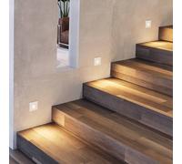 Molto Luce Lampada a incasso Wall 68R SQ, bianco, alluminio, CCT Molto Luce