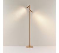 Molto Luce Lampada LED da pavimento Mimo Double F, color sabbia, alluminio Molto Luce