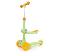 MOLTO - Monopattino Versa GO, design Gusyluz, per bambini 3 in 1 (seduto, seduto con manubrio e uso normale), con manubrio regolabile, ruote con luci, + 3 anni