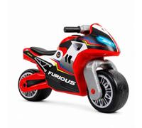 MOLTO - Motocicletta cavalcabile per bambini Rosso Furious, design da corsa per ragazzi e ragazze, leggera, stabile e confortevole, giocattolo sicuro per interni ed esterni, + 18 mesi