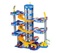 MOLTO | Parcheggio Giocattolo 6 Piante Blu - Garage per Bambini con Rampe, Ascensore e 10 Auto - Gioco di Immaginazione e Motorie per Bambini a partire da 3 Anni