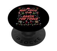 Molto probabilmente chiedere a Babbo Natale per gli strumenti, design natalizio PopSockets PopGrip Adesivo