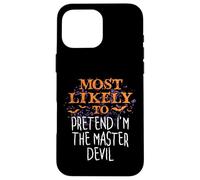 Molto probabilmente Hocus Halloween fingono di essere il diavolo maestro Custodia per iPhone 16 Pro Max