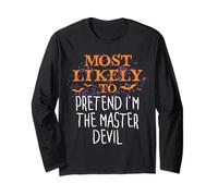 Molto probabilmente Hocus Halloween fingono di essere il diavolo maestro Maglia a Manica