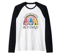 Molto può accadere in 3 Giorni gnomi Rainbow Ester Day Maglia con Maniche Raglan