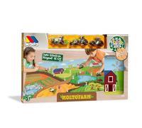 Molto | Tappeto da gioco fattoria con 3 trattori e 12 segni Moltó Farm Playmat - Giocattolo educativo con illustrazioni di fattoria - Ideale per bambini a partire dai 3 anni - 124 x 60 cm
