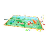 Molto | Tappeto da gioco XXL Musical Baby con 4 giocattoli sospesi - Design Gusy Light - Tappeto per bambini imbottito con arco e suono - da 0 mesi - 140 x 90 cm