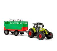 MOLTO | Trattore per bambini con rimorchio, luci e suoni molto Farm - Giocattolo educativo con 2 mucche giocattolo - effetti realistici di motore e corno