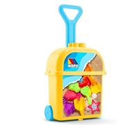 MOLTO | Trolley da spiaggia Moltó + 10 giocattoli inclusi - Carrello da spiaggia per bambini con spazio di archiviazione - ideale per sabbia, piscina e giardino