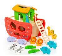 Molto Wooden Noah's Ark Set. 17 pieces.
