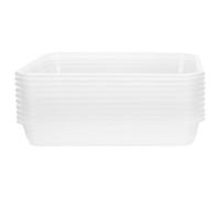 MOLUCKFU 10 Pezzi Sottovaso per Piante in Plastica Resistente Che Non Sbiadisce, Vassoio Quadrato Antiscivolo per Riserva Acqua di Fioriere e Vasi da Interno