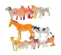 MOLUCKFU 14pezzi Miniature Farm Animal Models Set Figurine Per Decorazione Giocattoli Educativi Accessori Per Mini Per Regali e Decorazioni Domestiche