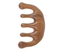 MOLUCKFU 1pezzi Pettine Massaggiante in Legno di Sandalo Verde Spazzola Capelli Comoda e Durevole per Massaggio del Cuoio Capelluto e Stimolazione Circolatoria Adatto a Colore Casuale