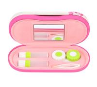 MOLUCKFU 1set Custodie Per Occhiali e Lenti Contatto Box Doppio Portatile Pu Per Viaggi e Attività All Aperto Compatto e Leggero Accessorio Pratico Per Mantenere Pulite Le Lenti