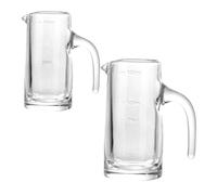 MOLUCKFU 2 pezzi Bicchieri Misuratori in Vetro Trasparente e Contenitori Graduati per Liquori Domestici Dispenser Vino per Feste e Riunioni Familiari Design Leggero e Resistente