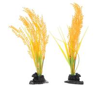 MOLUCKFU 2 Pezzi Decorazione per Piatto Sushi Gambo Artificiale Giallo | Servire Sushi e Sashimi, Ornamento da Tavolo Leggero, Plastica e Resina, Uso Hotel e Casa