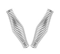 MOLUCKFU 2 Pezzi Maniglia a Molla in Acciaio Inossidabile da 10cm per Barbecue Isolamento Termico e Ampia Compatibilità per Attrezzi Barbecue Professionali