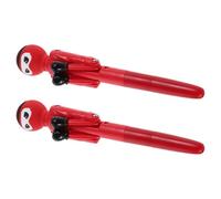 MOLUCKFU 2 Pezzi Penna Sfera da Boxe per Studenti, 1,0mm, Rossa, Creativa | Stile Cartoon, Plastica e Inchiostro, Compatta e Portatile, per Compiti Quotidiani e Regalo Tascabile