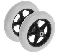 MOLUCKFU 2 pezzi Ruote di Ricambio per Carrozzina e Walker PVC Solide Antipuntura Facili da Installare e Resistenti per Migliorare la Manovrabilità di Sedie Rotelle e Ausili di Mobilità