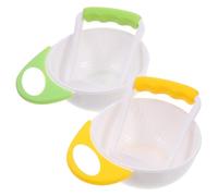MOLUCKFU 2 Set Ciotola per Macinare Alimenti per Design Ergonomico e Antiscivolo per Svezzamento e Alimentazione Complementare Facile e Utilizzare