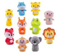 MOLUCKFU 2 set Marionette Dito Animali in Vinile Flessibile Giocattoli Didattici per Burattini Animali per Racconti e Giochi di Ruolo Regalo Interattivo per Feste e Attività