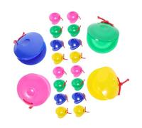 MOLUCKFU 20 Nacchere Musicali per Bambini Nacchere Rotonde in Plastica Strumento a Percussione Piccolo Presa Comoda per Sussidi Didattici