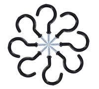 MOLUCKFU 20 Pezzi Gancio a Forma di Punto Interrogativo | Confezione Multipla, Riduce il Disordine, per Cinture e Sciarpe, Uso su Parete e Garage