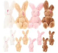 MOLUCKFU 20 Pezzi Mini Coniglietto di Peluche Cordino Decorazioni a Forma di Coniglio Morbido e Adatto a Peluche Coniglietto per Casa Borsa e Gioco
