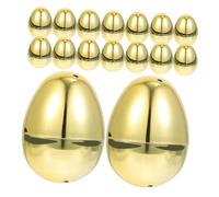 MOLUCKFU 20 Uova di Pasqua di Plastica Riempibili Dorate, Decorazioni Pasquali per Feste e Caccia alle Uova, Mini Scatole a Forma di Uovo per Tavola e Regali di Pasqua