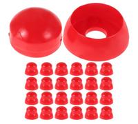 MOLUCKFU 25 Pezzi Coperture Protettive per Bulloni in Plastica Rossa, Tappi per Dadi Parco Giochi Resistenti alle Intemperie, Cappucci di Protezione per Attrezzature Gioco Outdoor e Indoor