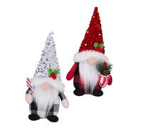 MOLUCKFU 2pezzi Gnome Doll Natalizi Peluche Decorazioni Per La Tavola Di Natale Adornamenti Per Feste Gnomi Carini Per Creare Atmosfera Festiva e Portare Buona Sorte
