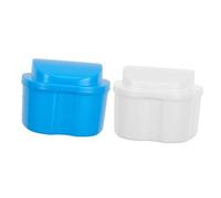 MOLUCKFU 2pezzi Scatola Porta Denti Contenitore Portatile Per Apparecchi Dentali Sicuro e Leggero Per Denti Falsi e Supporti