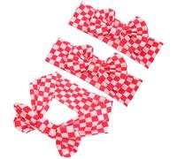 MOLUCKFU 3 Pezzi Fasce Per Prua Neonate Accessori Per Capelli Ragazza Accessori Per Bambine Capelli Per Fasce Per Bambina Red