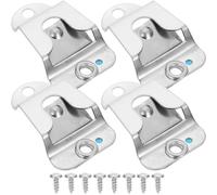 MOLUCKFU 4 Ganci Supporto Microfono in Acciaio Inox con Viti Clip per Microfono Cb e Radio Amatoriali Supporto Mobile per Veicoli Set da 4 Pezzi per Montaggio