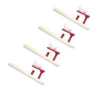 MOLUCKFU 4 Pezzi Gioco della Palla Galleggiante in Legno e Plastico per Bambini, Giocattolo Soffio per Bilanciamento e Comunicazione Genitore-figlio Durante Divertenti Uscite