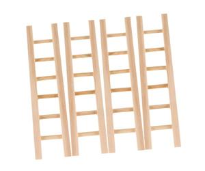 MOLUCKFU 4 pezzi Mini Scala in Legno per Casa delle Bambole da Scale in Miniatura per Decorazioni Accessori per Presepe e Giardino per Scatti Fotografici e Progetti DIY