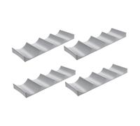 MOLUCKFU 4 pezzi Scaffale Porta Bottiglie Vino in Supporto Stabile per Esposizione Vini e Bevande Organizer Cantinetta Portabottiglie per Cucina e Bar Colore Grigio Scuro