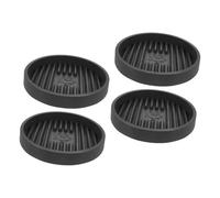 MOLUCKFU 4 Pezzi Vassoio Porta Stantuffo WC Antiscivolo in Plastica Traspirante Supporto per Asciugatura e Ritenzione Liquidi Bagno Base Stabile per Accessori WC in Grigio Cemento