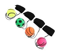 MOLUCKFU 4pezzi Palle Elastiche Fluorescenti Per Ragazzo Ragazza Da Giocattoli Colorati Calcio Basket Softball Tennis Per Attività e Divertimento All Aperto