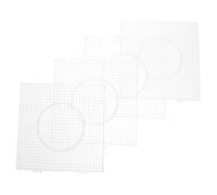 MOLUCKFU 4pezzi Pannelli Trasparenti Per Perline Da Stirare Pannelli Acrilico Per Progetti Creativi Per Ragazzo Ragazza Facili Da Usare Per Sviluppare Abilità Motorie e Creatività