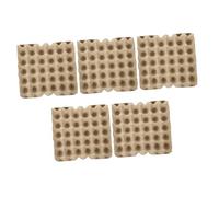 MOLUCKFU 5 pezzi Contenitore Uova Riutilizzabile in Carta Pulp Organizer Compatto Uova Multi Scomparti Antiscivolo per Frigorifero e Mercati Salva Spazio e Protezione Fragile