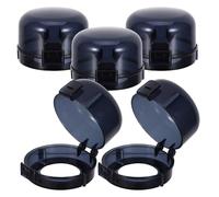 MOLUCKFU 5 Pezzi Copri Manopole per Fornelli a Gas Resistenti al Calore, Protezioni di Sicurezza per, Set da 5 Pezzi Neri per Piano Cottura, Coperture Antisporco Impermeabili Adatte alla