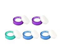 MOLUCKFU 5 Pezzi Spugna Umidificatrice per Dita per Contare Denaro, Accessorio Leggero in Plastica e Spugna per Ufficio e Operatori Bancari Colore Casuale
