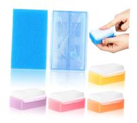 MOLUCKFU 5 pezzi Spugne Bagnetto per Ragazzo Ragazza Colorate Spazzole Morbide per Capelli e Capelluto Accessori per Pulizia e Stimolazione Sensoriale del Bagno