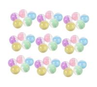 MOLUCKFU 50 pezzi Capsule Vuote Rotonde Macaron in Plastica Resistente per Distributori Palline Giocattoli e Bomboniere per Feste Pasqua e Natale