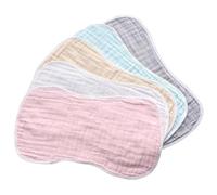 MOLUCKFU 5pezzi Faldine Per Ragazzo Ragazza Morbide e Traspiranti Asciugamani Per Ruttino Cotone Sicuro Accessori Pratici Per Cambio Del Bebè