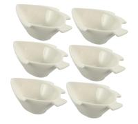 MOLUCKFU 6 pezzi Ciotole Ceramica Forma di Pesce Piatti per Salsa e Condimenti Piccole Ciotoline Portatili per Snack e Intingoli per Casa e Ristorante
